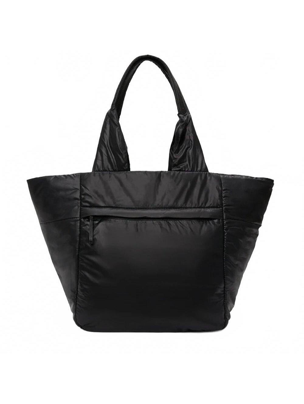 Caraa Cumulus Medium Tote Bag Puffer Puffy Carryall Purse Travel Laptop Black